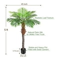 thumbnail image 6 of 5ft Artificial Phoenix Palm Tree for Outdoor Indoor Decor, Faux Coconut Silk Palm Tree Tropical Fake Tree Plant for Outside Patio Indoor Home Office Bathroom Pool Coastal Decor (Set of 2), 6 of 6