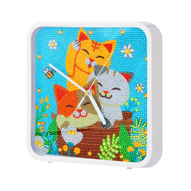 Reloj Adornos Colgantes Kit Arte Diamante 5D Artesanía Flores Forma Especial Sala Estar