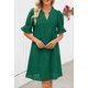 thumbnail image 2 of Minivestido MEROKEETY 2025 de verano de manga corta con cuello en V para mujer, 2 of 8