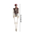 thumbnail image 3 of Life Size Halloween Skeleton Decoration with Pirate Vest & Headscarf, Poseable Full Body Prop for Indoor Outdoor Haunted House Party, 3 of 5
