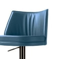 thumbnail image 3 of Gala Blue Vegan Leather on Black Adjustable Stool, 3 of 6