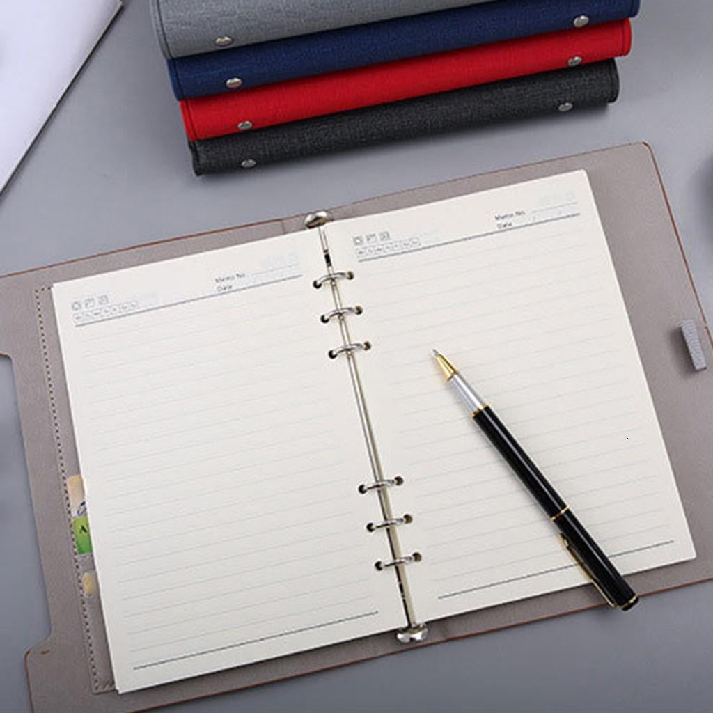 Giaone Hardcover Notebook 192 Pages Lined Refillable 6 Rings Covers