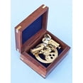 thumbnail image 2 of Nagina International Brass Round Sextant with Rosewood Box 4" / Glass optics / Fully functional, 2 of 5