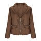 thumbnail image 5 of Blazers para las Mujeres Negocios Casual Manga Larga Solapa Cremallera Slim Fit Blazer de Trabajo, Chaqueta de Oficina Blazers de Negocios de las Mujeres, 5 of 7
