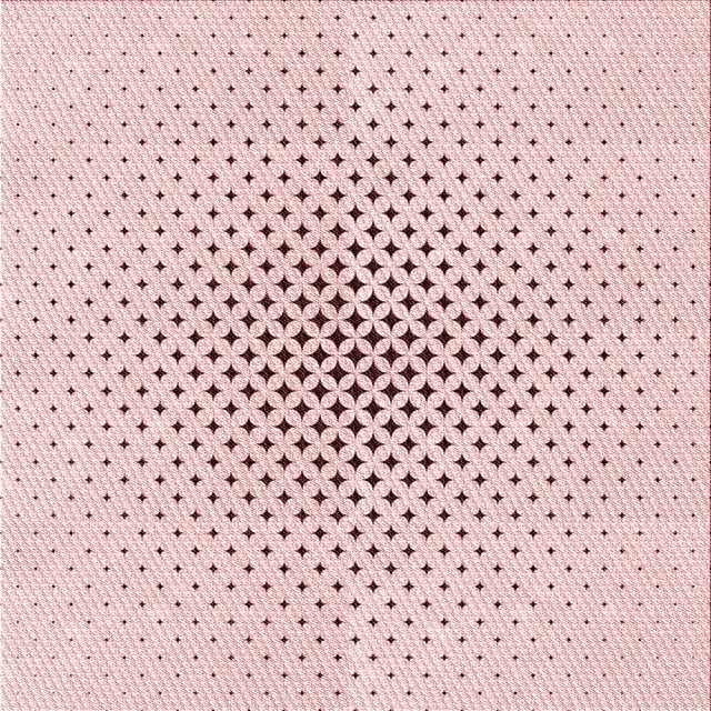Ahgly Company Machine Washable Indoor Square Transitional Pink Bubble Gum Pink Area Rugs, 4' Square