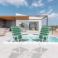 thumbnail image 6 of PetFurnishn  Foldable Patio Chair Set of 2, Heavy-Duty Steel Frame Supports 265 lbs/120 kg, Ultra-Lightweight Portable for Travel Poolside Camping Beach-Green, 6 of 8