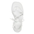 thumbnail image 3 of INC Womens White Strappy Padded Rexile Square Toe Wedge Lace-Up Thong Sandals Shoes 8 M, 3 of 4