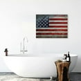 thumbnail image 5 of JEUXUS Vintage American Flag Canvas Print USA Flag Canvas Wall Art United States Flag Wall Art Home Decoration - Made in USA-  20x16inch, 5 of 6