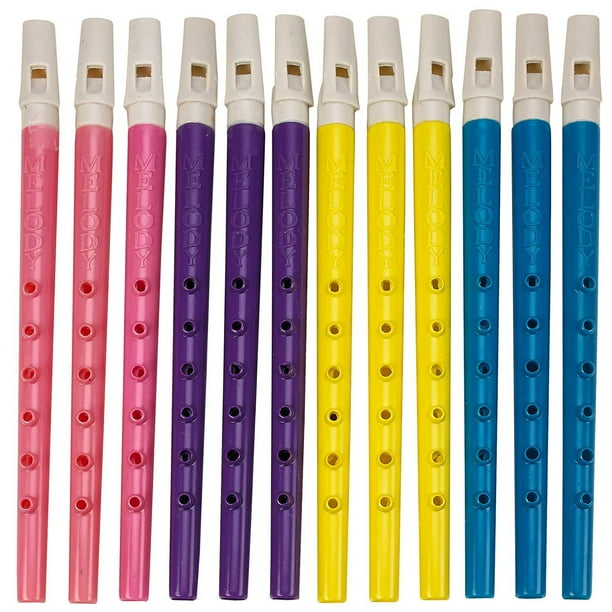 Plastic Flute 11 inches Assorted Woodwind Plastic Musical Instruments