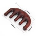 thumbnail image 2 of Wooden massage Comb.Handmade Natural Green Sandalwood Wide Tooth Combs.Static-free. Scalp Head Massage Comb.Detangling Comb for Unisex. (Crescent-Shaped), 2 of 5