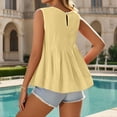 thumbnail image 4 of Ediodpoh Womens Tank Tops 2025 Flowy Peplum Tops for Women Dressy Sleeveless V Neck Tank Tops Women's Tops Yellow XS, 4 of 6