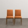 thumbnail image 2 of Seattle Mid Century Modern Dining Chairs in Burnt Orange Velvet ( Set of 2), 2 of 5