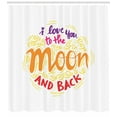 thumbnail image 3 of Ambesonne I Love You Shower Curtain, Forever Valentines, 69"Wx84"L, Multicolor, 3 of 3
