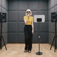 thumbnail image 5 of Modern Floor Mount Adjustable Portable Floor Lectern Podium Stand Black White for Speech, Presentation, 5 of 20