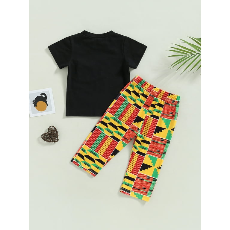 Toddler Baby Girl Boy 2pcs African Print Outfits Kente Dashiki
