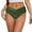 Green, variant on Women's Bikini Bottom Front Ruched Bathing Suit Bottoms, High Quality Fabric, Tummy Hiding Design, Multiple Sizes