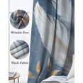 thumbnail image 3 of Gold White Feather Blackout Curtains for Bedroom Living Room Darkening Curtains 54 Inch Long Modern Spring Blue Leaf Oil Painting Short Curtain for Small Window Treatment Grommet Drapes 42"x54"x2, 3 of 9