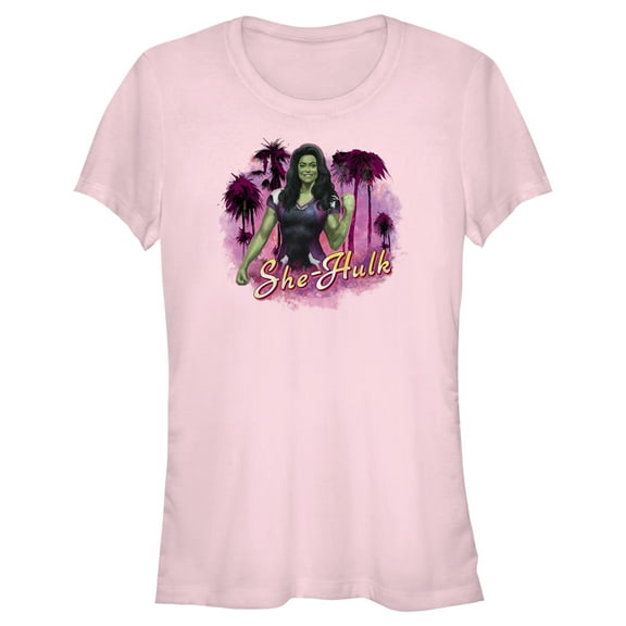Junior's She-Hulk: Attorney at Law Hero Pose  Graphic Tee Light Pink 2X Large