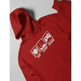 thumbnail image 2 of Gaming Apparel Gamer Hoodies Men Teen Boys Gifts Eat Sleep Repeat Hoodie Medium Red, 2 of 7
