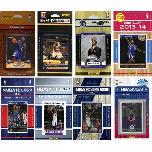 C&I Collectables SACKING817TS NBA Sacramento Kings 8 Ensembles de Cartes à Collectionner sous Licence