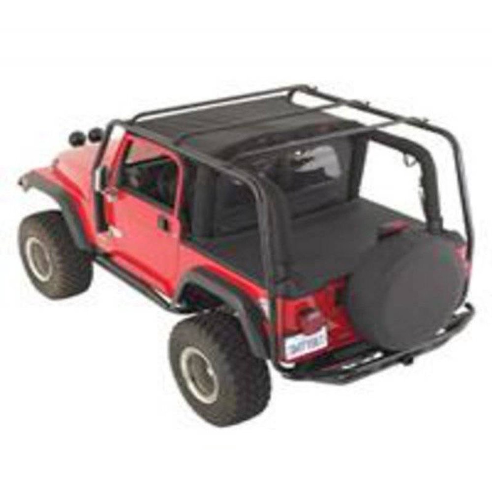 Smittybilt 19972006 Jeep Wrangler TJ SRC Roof Rack 300 Lb Rating Black