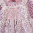 thumbnail image 4 of Fille Soie et Satin Coréen Version Dentelle Blouse Princesse Bulle à Manches Longues Robe de Gaze, 4 of 5