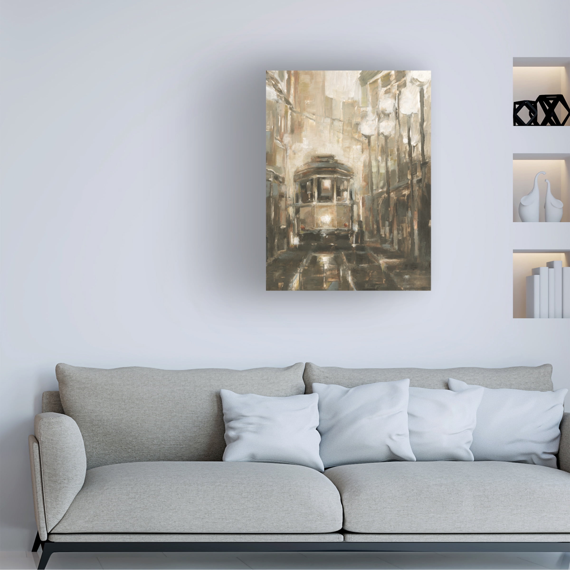 Ethan Harper 'Night Trolley II' Canvas Art