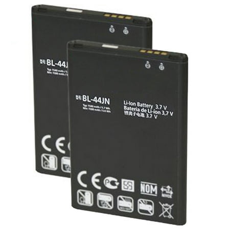 Replacement Battery for LG BL-44JN (2 Pack)