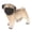 Apricot, variant on Weather Vehicle Decors Funny Pug Dog Miniature Sculpture Secures Home Office Use Car Interior Styling Ornament