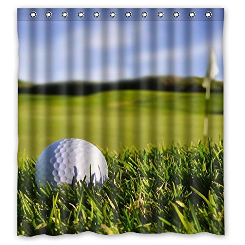 MOHome Europe Design Golf On The Grass Shower Curtain Waterproof