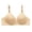 Beige B, variant on Women's Seamless Front Closure Bra with Snap Down Design - Comfortable Wireless Ribbed Crop Top for Everyday Wear, Soft Breathable Fabric, Easy On and Off
