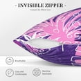 thumbnail image 5 of ZNDUO Square Home Decorative Throw Pillows, Corduroy Purple Watercolor Floral Doodle Pattern Couch Pillows, Throw Pillows for Bed, 16"x16", 5 of 8