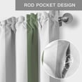 thumbnail image 6 of Sage Green Stripe Farmhouse Short Window Curtain Valances, Geometric Grey White Vertical Striped Rod Pocket Kitchen Valances for Living Room Bedroom Bathroom Cafe 42" x 12", 6 of 8