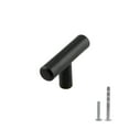 thumbnail image 2 of Modket M1607 Modern Euro Round Cabinet Handle 304 Stainless Steel 2" Knob, Matte Black, 10-Packs, 2 of 7