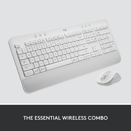 Logitech - Signature MK650 Combo for Business Full-size Wireless Keyboard and Mouse Bundle with Secure Logi Bolt Receiver - Off-White