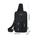thumbnail image 3 of Iumwxz Sacs à Main Bandoulière Sac de Poitrine Sangle Réglable Organisateur de Rangement Portable Multi-Couches Résistant à l'Eau Multi-Poches Mode Sport Voyage Polyvalent Léger 1 Pack Noir, 3 of 9