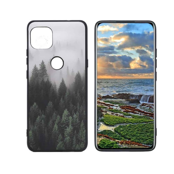 Foggy-Forest Phone Case, Degined for Motorola G 5G Case Men Women, Flexible Silicone Shockproof Case for Motorola G 5G