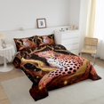 thumbnail image 3 of Erosebridal Cheetah Bedding Sets King with Comforter, Twinkling Stars Duvet Insert, Orange Black Decor, 3 of 7