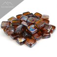 thumbnail image 2 of Blue Ridge Brand 1" Reflective Fire Glass Cubes - Professional Grade Fire Pit Glass Squares - Amber - 50 Pound, 2 of 6
