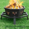 thumbnail image 5 of Frmobepts Octagon Wood Fire Pit, 35" Metal Outdoor Firepit for Patio Party Black, 5 of 10