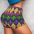 thumbnail image 3 of KLL Mardi Gras4 Pattern Workout Shorts for Women Scrunch Short Gym Yoga Running Sport Active Exercise Fitness Shorts, 3 of 8