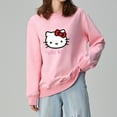 thumbnail image 4 of Hello Kitty Crew Neck Long Sleeve Adult Sweatshirt Pink, 4 of 5