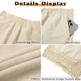 thumbnail image 5 of MOSHU High Waisted Shorts for Women Cotton Lounge Shorts Dressy Lace Trim Summer Beach Pants with Pockets, 5 of 8