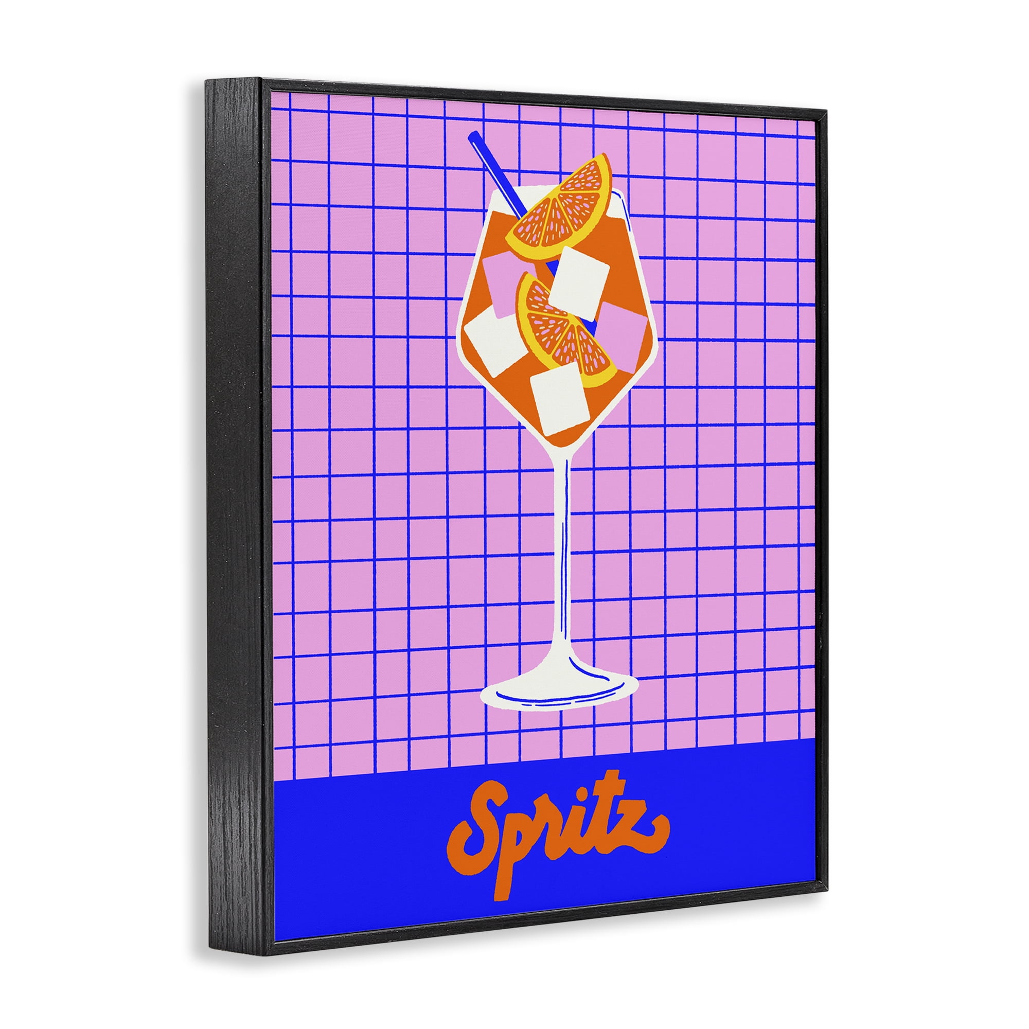 Stupell Industries Colorful Summer Spritz Drink Black Framed Giclee Art, design by Indira Prieto | IndySign