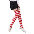 thumbnail image 5 of Medias hasta la rodilla para mujer, medias japonesas de color con tiras, medias altas hasta el muslo para estudiantes, 5 of 5