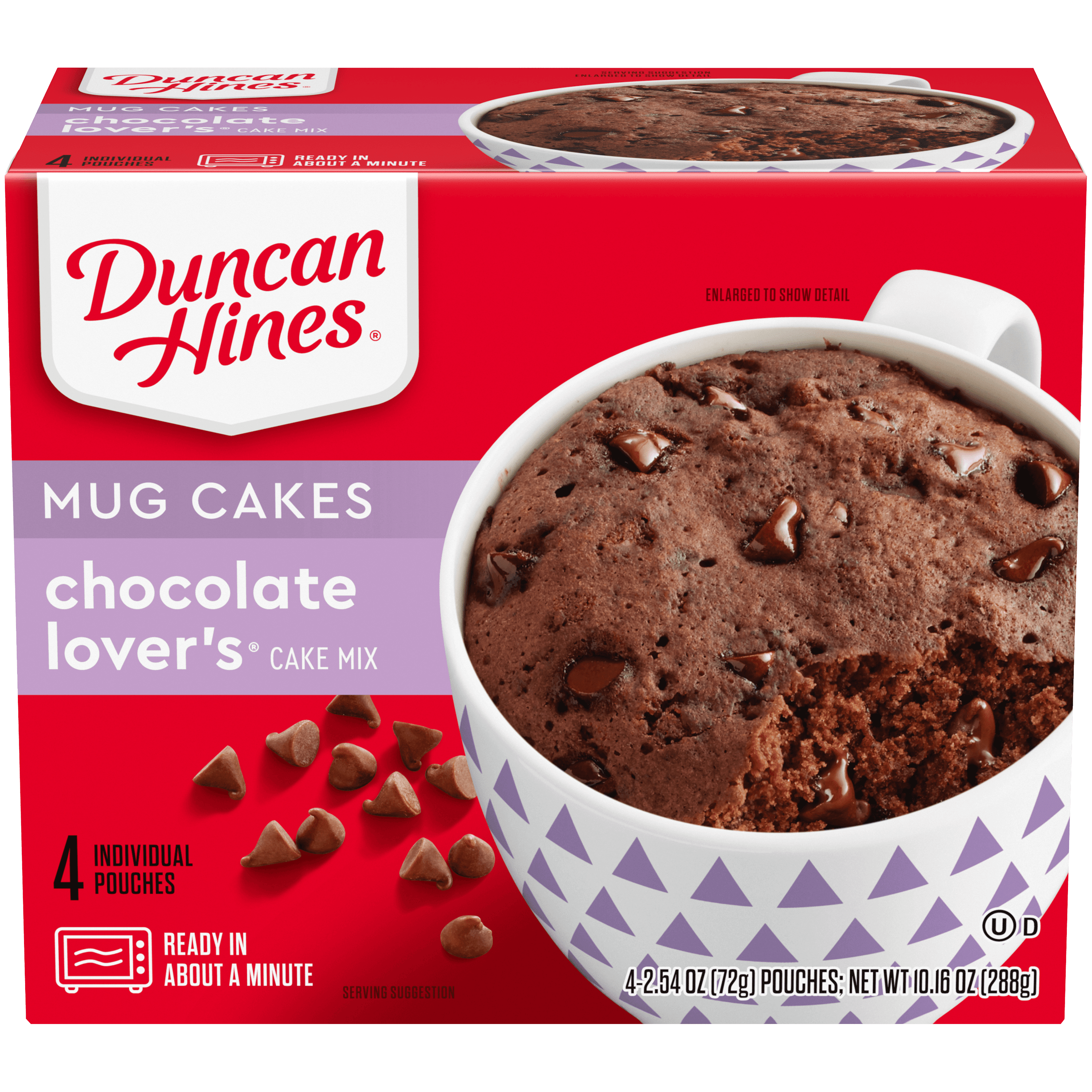 Duncan Hines Mug Cakes Chocolate Lovers Cake Mix 4 Pouches Walmart Com