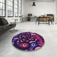 thumbnail image 4 of Ahgly Company Machine Washable Indoor Rectangle Transitional Purple Violet Purple Area Rugs, 5' x 8', 4 of 7