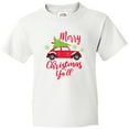 thumbnail image 3 of Inktastic Merry Christmas Ya'll with Red Car and Tree Youth T-Shirt, 3 of 5