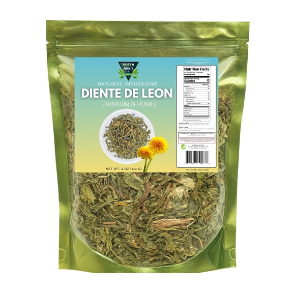 “GREEN ROYALTY” Dandelion Herbal Detox Tea (4oz)- Makes 30+ Cups| 100% Organic| Gluten Free| Resealable Bag| Non-GMO| Diente De Leon