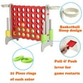 thumbnail image 4 of SDADI Giant 33 Inch 4-In-A-Row Game and Basketball Floor Game, Gray and Red, 4 of 7